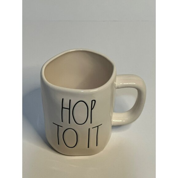 Rae-Dunn HOP TO IT Black Ceramic Mug | Easter Coffee Cup Decoration Collectors - Picture 3 of 5